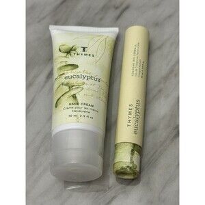 Thymes - Eucalyptus 2.5 Oz Body Lotion & 0.34 Oz Cologne Rollerball Bag Gift Set